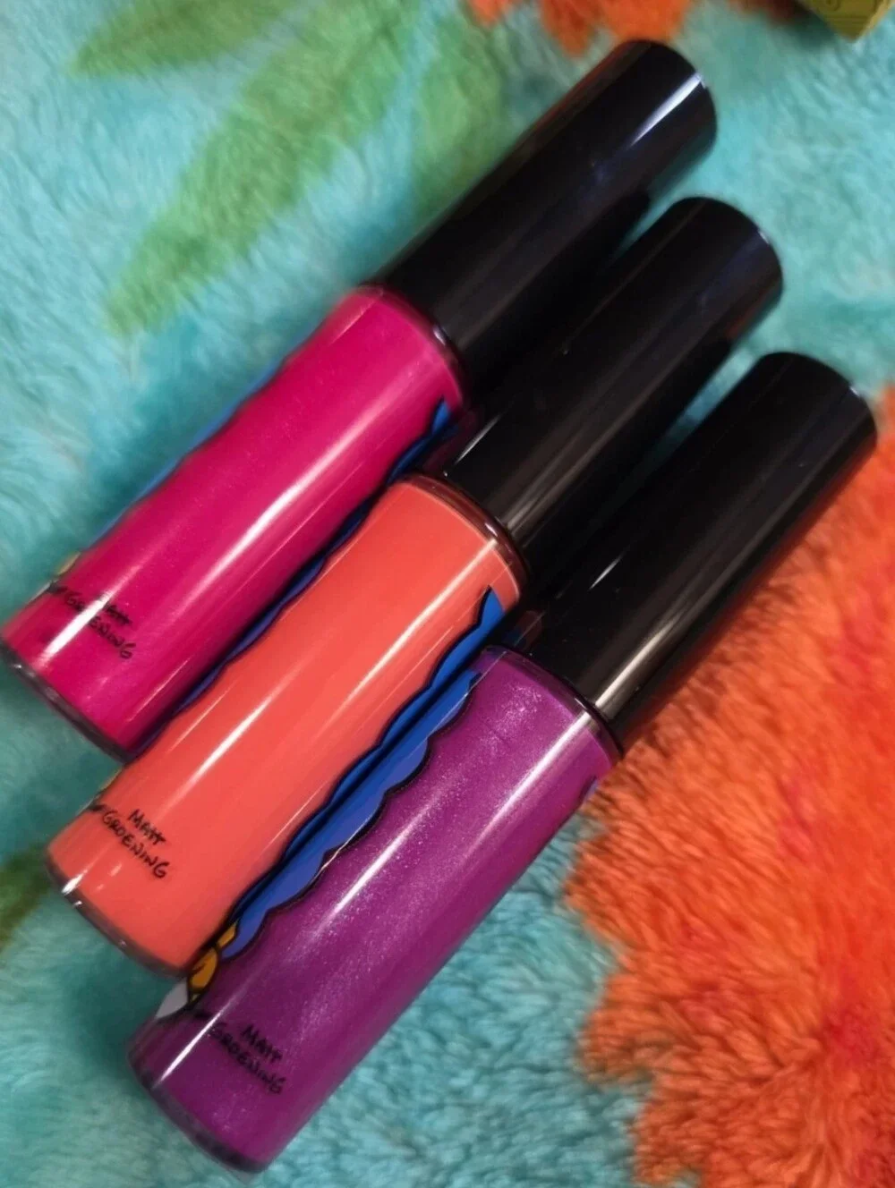 Mac The Simpsons Lipglass Lip Gloss NIB Lot Of 3